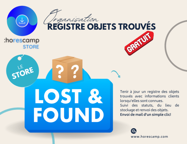 Fichier Excel pour la gestion des objets trouvés dans les hébergements touristiques